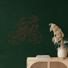 Görseli Galeri görüntüleyiciye yükleyin, Geometrik Bisiklet Metal Duvar Dekoru
