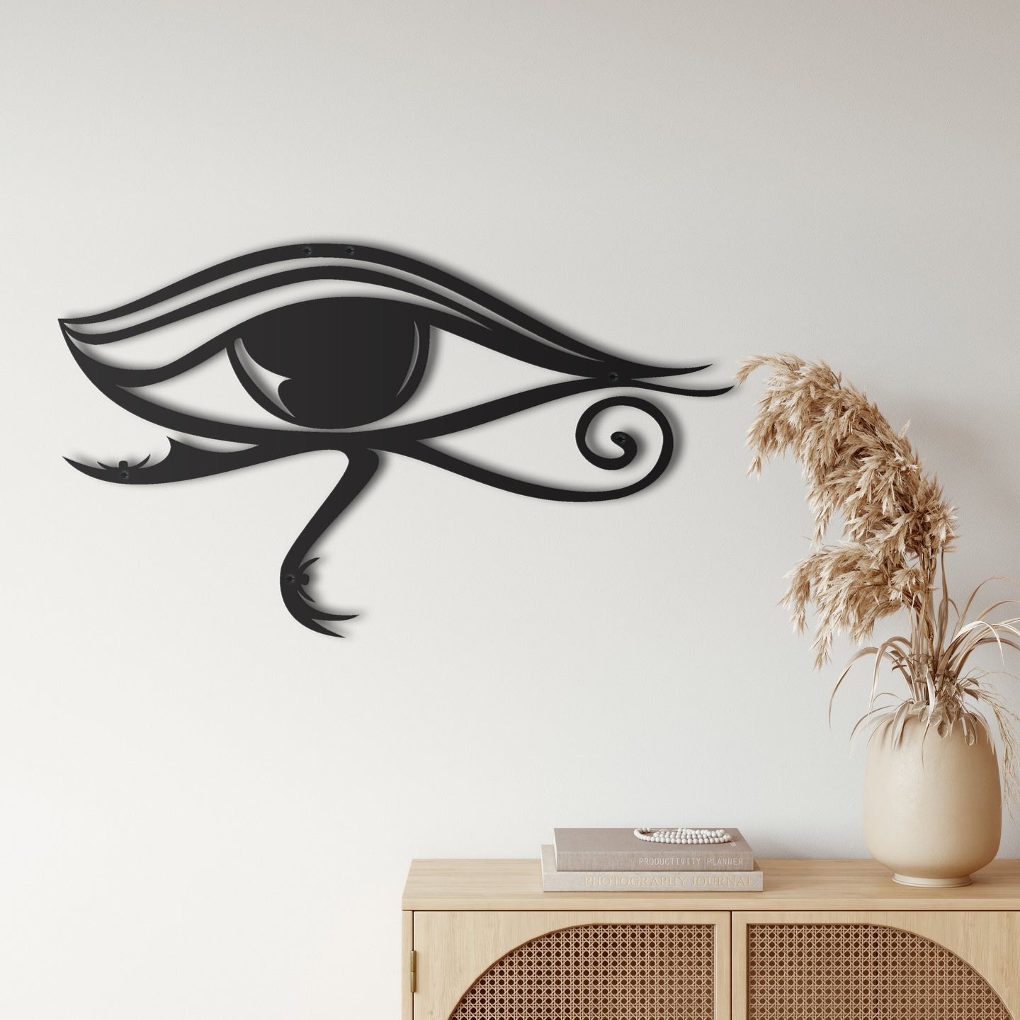 Horus Gözü Metal Duvar Dekoru