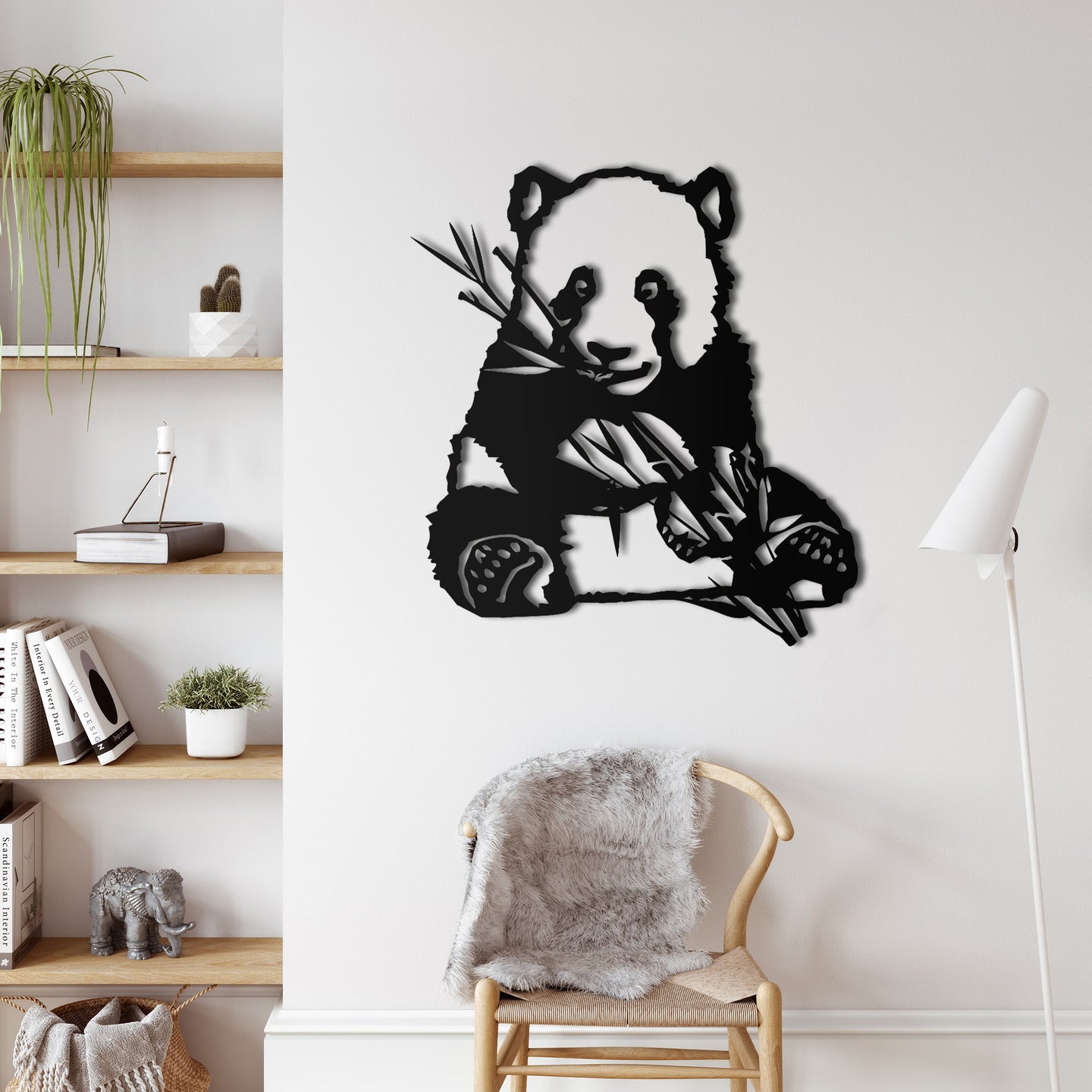 Panda Metal Duıvar Dekoru