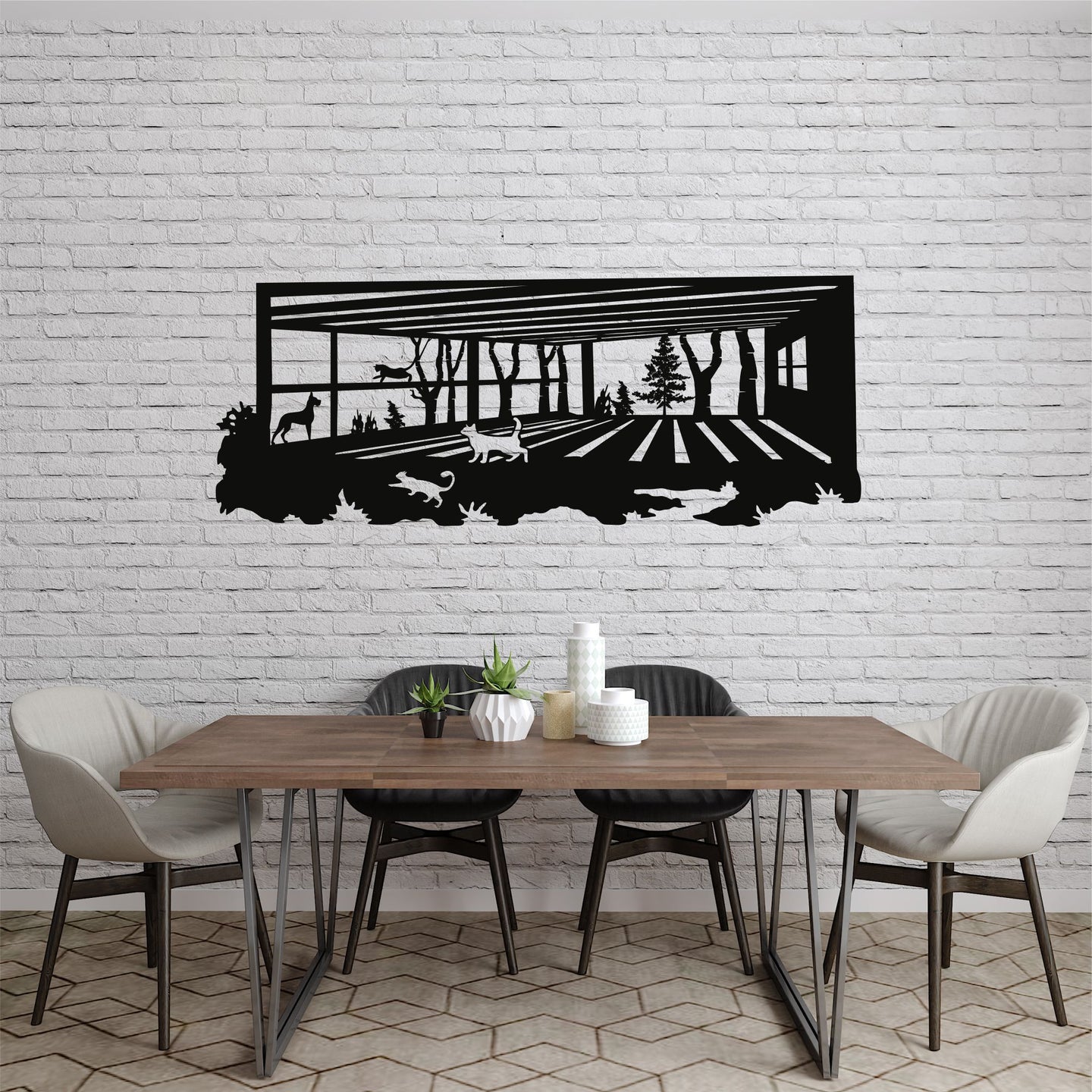 Veranda Metal Duvar Dekoru
