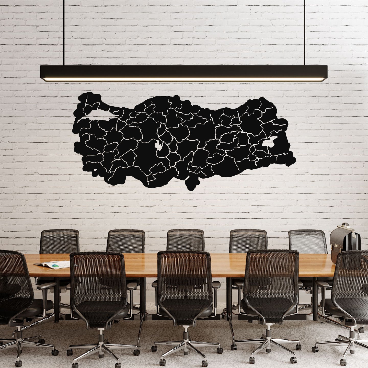 Türkiye Şehir Haritası Metal Duvar Dekoru