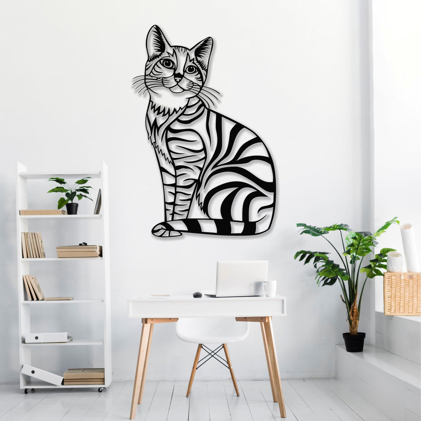 Kedi Metal Duvar Dekoru